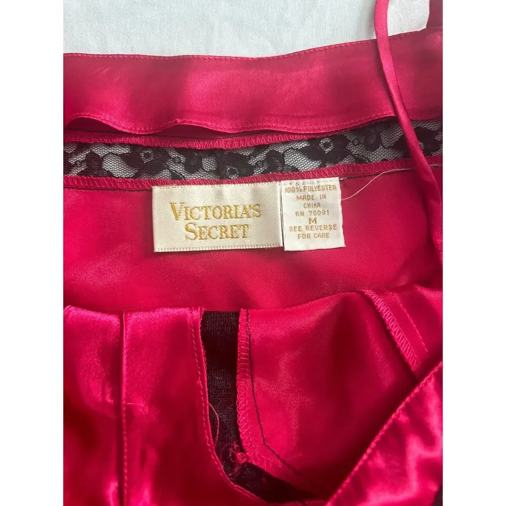 Vintage Victoria's Secret Lingerie Top Womens Size Medium Red Black Romantic - Picture 4 of 8